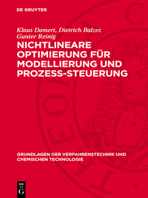 cover image of Nichtlineare Optimierung für Modellierung und Prozess-Steuerung